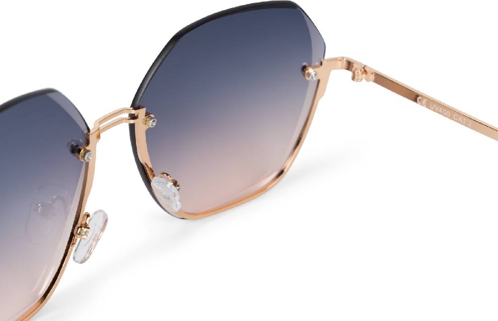 Stylebreaker Ovale Oversize Sonnenbrille Diamant Schliff Rahmenlos Bis zu 65% Rabatt