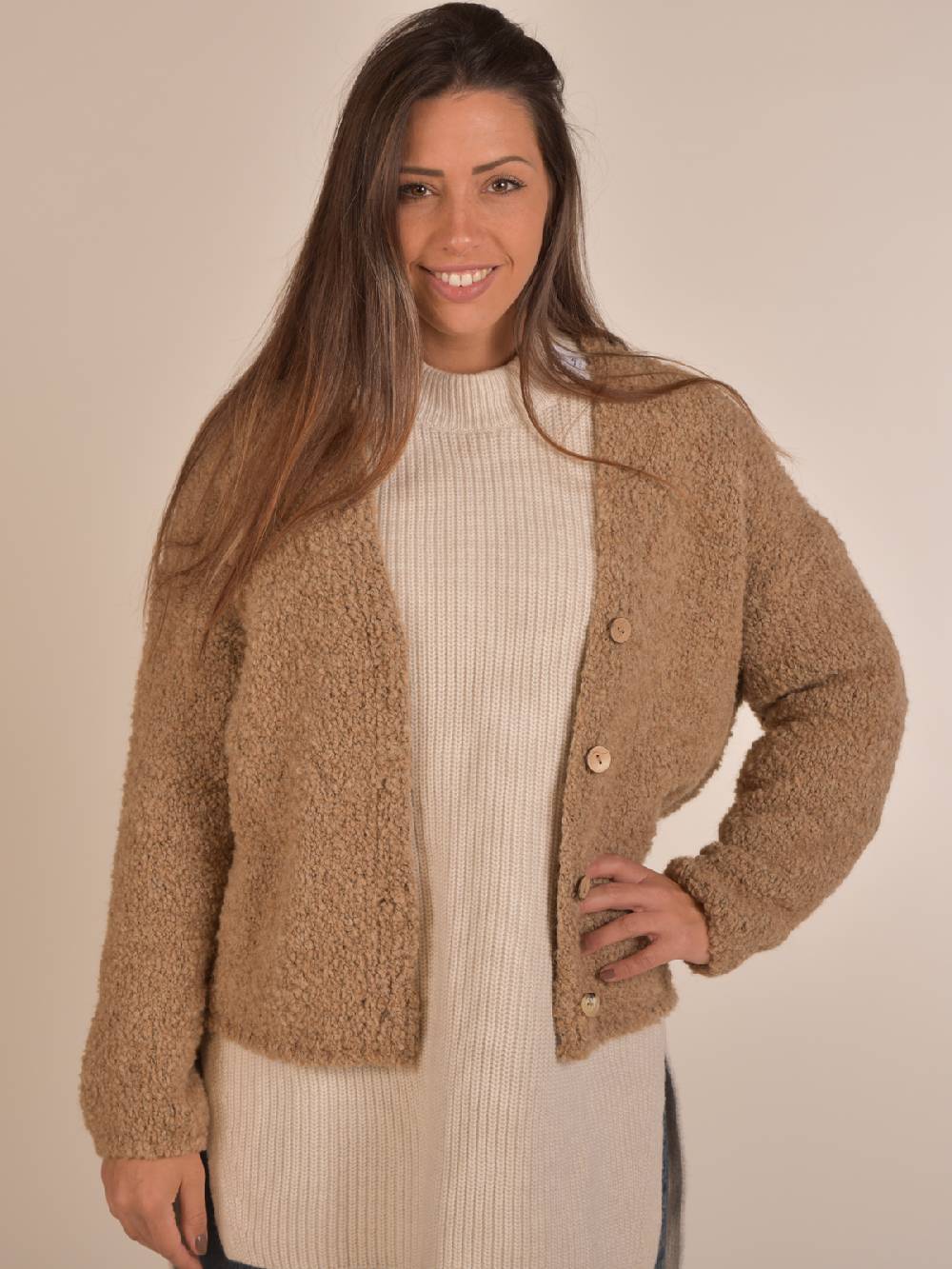 Stylebreaker Teddy Strick Cardigan 2025