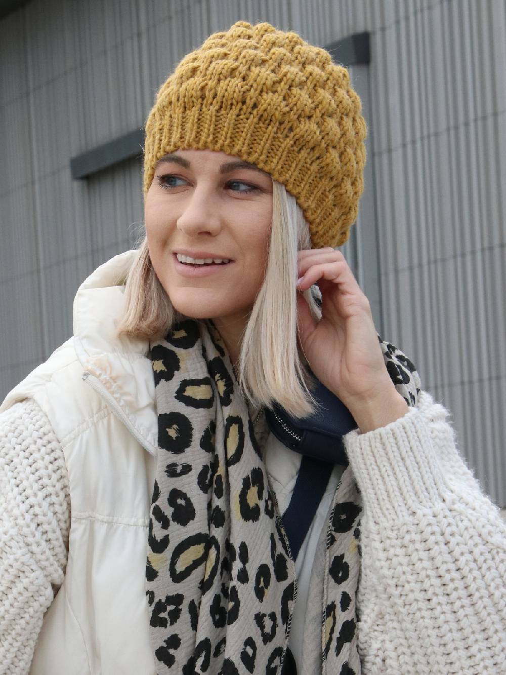 Stylebreaker Strickmütze mit Bubblemuster Outlet