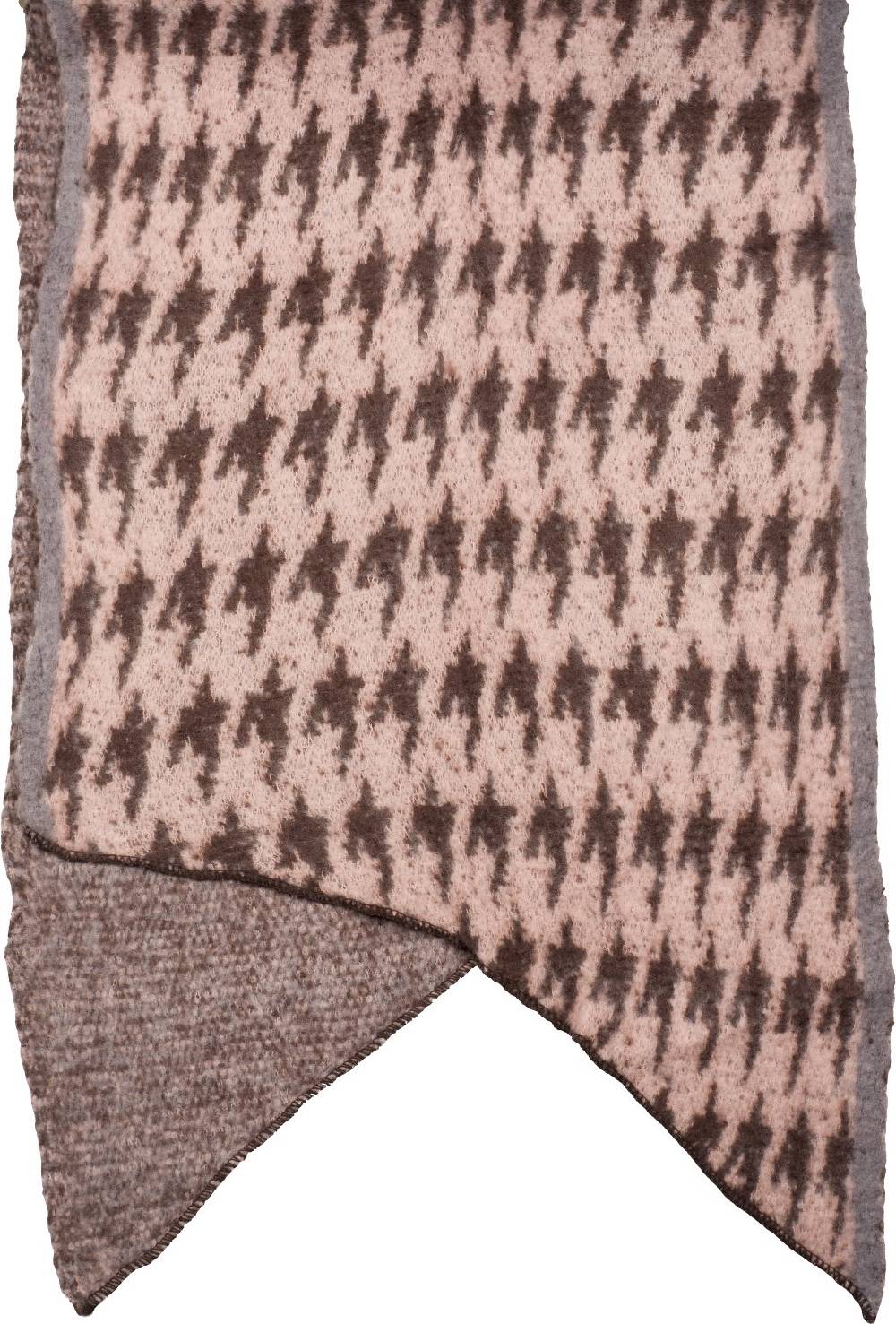 Stylebreaker Asymmetrischer Web Schal mit Pepita Hahnentritt Muster Fabrikpreis
