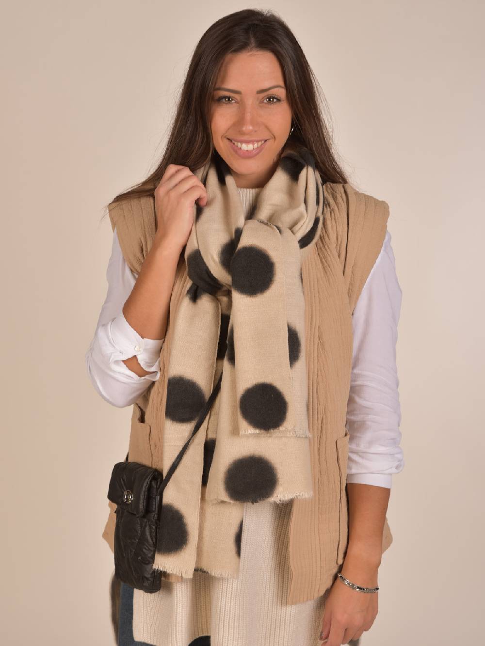 Stylebreaker Maxi Schal mit Punkte Muster Online Outlet
