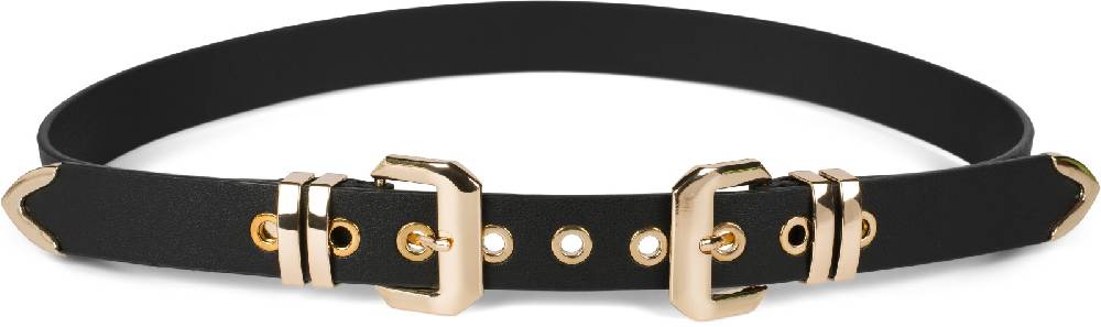 Stylebreaker Doppel Schnallen Gürtel mit goldenen Metall Details Bis zu 65% Rabatt